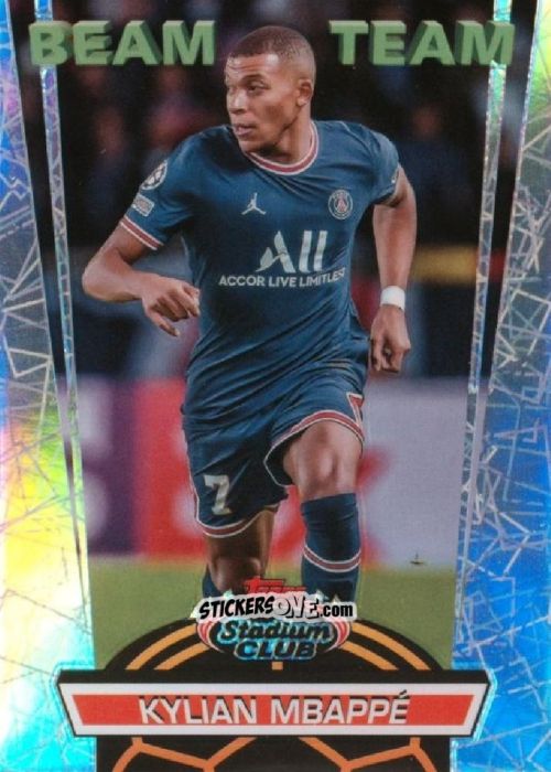 Sticker Kylian Mbappé - Stadium Club Chrome UEFA Champions League 2021-2022
 n. BT-KM - Topps