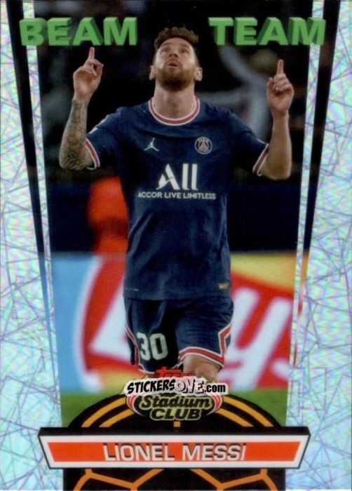 Cromo Lionel Messi - Stadium Club Chrome UEFA Champions League 2021-2022
 n. BT-LM - Topps