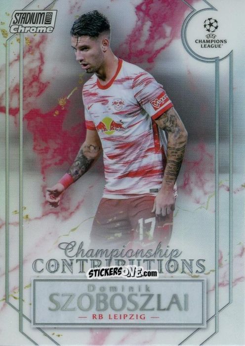 Cromo Dominik Szoboszlai - Stadium Club Chrome UEFA Champions League 2021-2022
 n. CC-DS - Topps