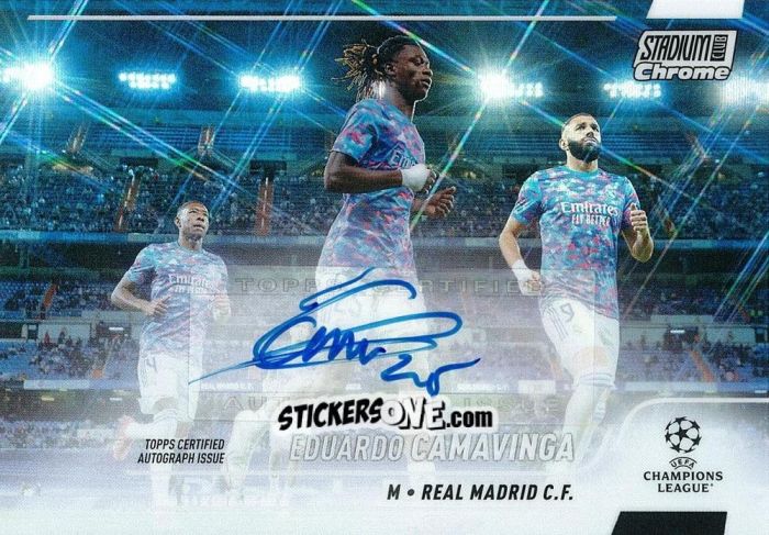 Sticker Eduardo Camavinga - Stadium Club Chrome UEFA Champions League 2021-2022
 n. CA-EC - Topps