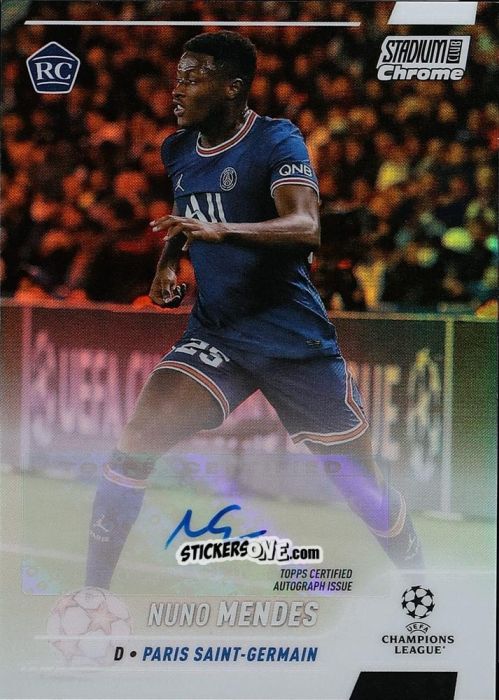 Sticker Nuno Mendes - Stadium Club Chrome UEFA Champions League 2021-2022
 n. CA-NM - Topps