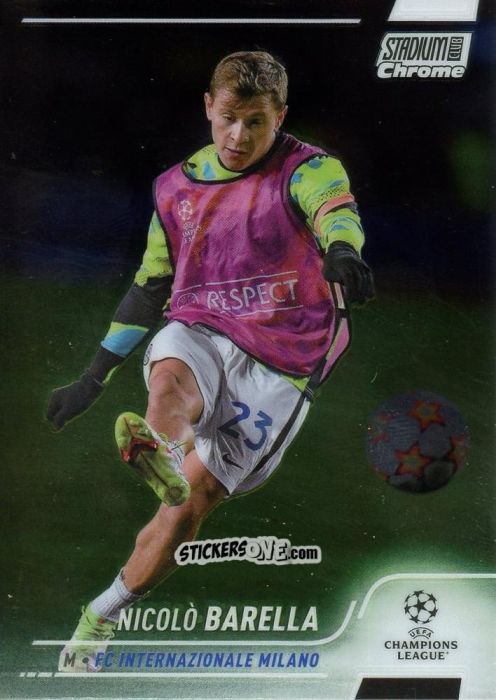 Figurina Nicolò Barella - Stadium Club Chrome UEFA Champions League 2021-2022
 n. 23 - Topps