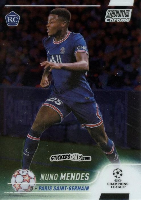 Sticker Nuno Mendes - Stadium Club Chrome UEFA Champions League 2021-2022
 n. 25 - Topps