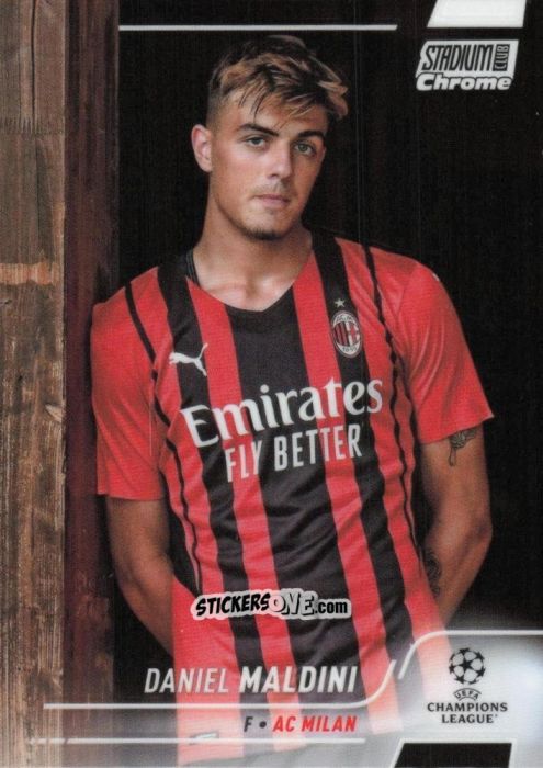 Cromo Daniel Maldini - Stadium Club Chrome UEFA Champions League 2021-2022
 n. 26 - Topps