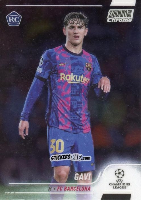 Sticker Gavi - Stadium Club Chrome UEFA Champions League 2021-2022
 n. 31 - Topps