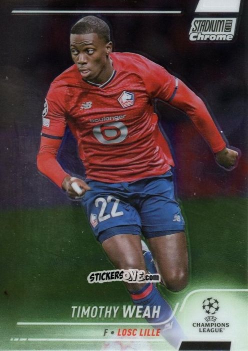 Cromo Timothy Weah - Stadium Club Chrome UEFA Champions League 2021-2022
 n. 35 - Topps