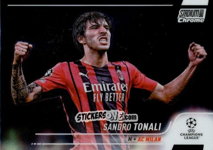 Sticker Sandro Tonali - Stadium Club Chrome UEFA Champions League 2021-2022
 n. 55 - Topps