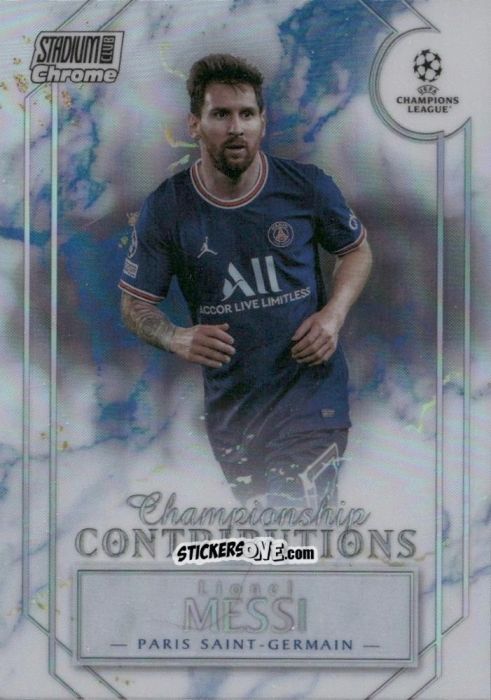 Cromo Lionel Messi - Stadium Club Chrome UEFA Champions League 2021-2022
 n. CC-LM - Topps