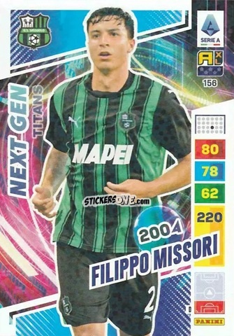 Sticker Filippo Missori - Calciatori 2023-2024. Adrenalyn XL TITANS n. 156 - Panini