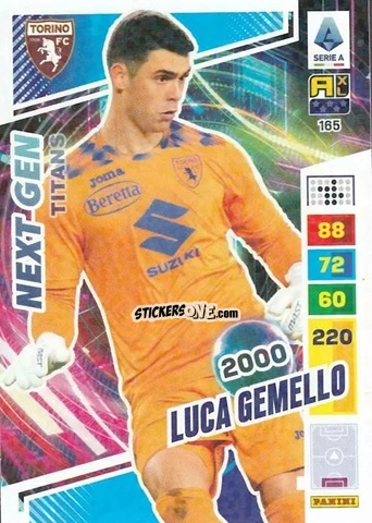 Sticker Luca Gemello - Calciatori 2023-2024. Adrenalyn XL TITANS n. 165 - Panini
