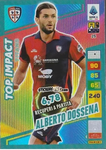 Sticker Alberto Dossena - Calciatori 2023-2024. Adrenalyn XL TITANS n. 25 - Panini