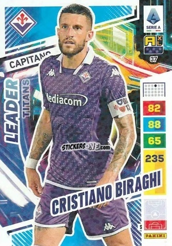 Cromo Cristiano Biraghi - Calciatori 2023-2024. Adrenalyn XL TITANS n. 37 - Panini