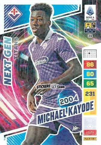 Sticker Michael Kayode - Calciatori 2023-2024. Adrenalyn XL TITANS n. 39 - Panini