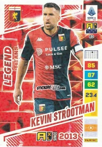 Figurina Kevin Strootman - Calciatori 2023-2024. Adrenalyn XL TITANS n. 63 - Panini