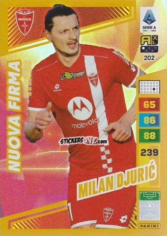 Sticker Milan Đurić - Calciatori 2023-2024. Adrenalyn XL TITANS n. 202 - Panini