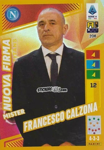 Cromo Francesco Calzona - Calciatori 2023-2024. Adrenalyn XL TITANS n. 206 - Panini