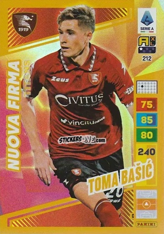 Figurina Toma Bašić - Calciatori 2023-2024. Adrenalyn XL TITANS n. 212 - Panini