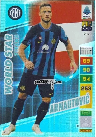 Cromo Marko Arnautović - Calciatori 2023-2024. Adrenalyn XL TITANS n. 232 - Panini