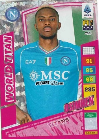 Cromo Victor Osimhen - Calciatori 2023-2024. Adrenalyn XL TITANS n. 255 - Panini