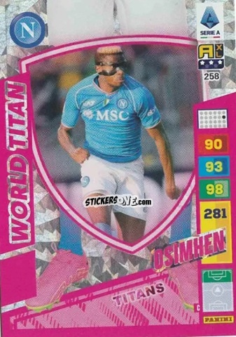 Cromo Victor Osimhen - Calciatori 2023-2024. Adrenalyn XL TITANS n. 258 - Panini