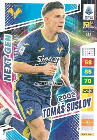 Sticker Tomáš Suslov - Calciatori 2023-2024. Adrenalyn XL TITANS n. 66 - Panini