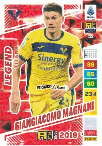 Sticker Giangiacomo Magnani - Calciatori 2023-2024. Adrenalyn XL TITANS n. 72 - Panini