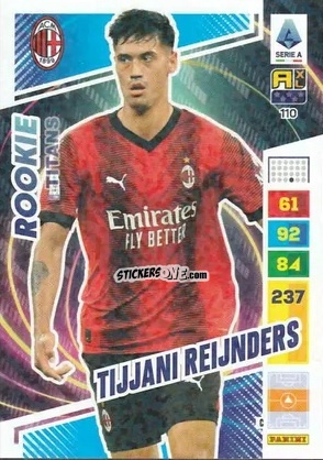 Cromo Tijjani Reijnders - Calciatori 2023-2024. Adrenalyn XL TITANS n. 110 - Panini
