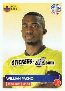 Sticker Willian Pacho - CONMEBOL Copa América 2024. US Edition n. ECU8 - Panini