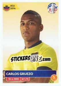 Cromo Carlos Gruezo - CONMEBOL Copa América 2024. US Edition n. ECU14 - Panini