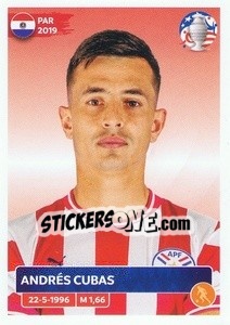 Cromo Andrés Cubas - CONMEBOL Copa América 2024. US Edition n. PAR17 - Panini