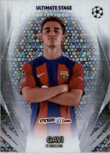 Sticker Gavi - UEFA Club Competitions 2023-2024
 n. USC-18 - Topps