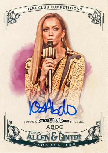 Sticker Kate Abdo - UEFA Club Competitions 2023-2024
 n. L-AB - Topps