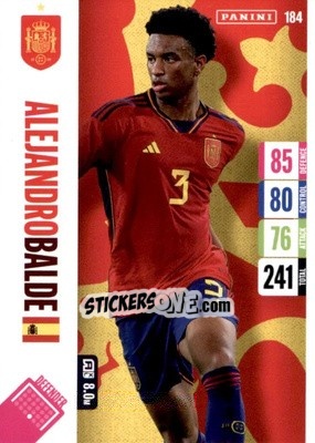 Sticker Alejandro Balde - England 2024 Tournament Edition. Adrenalyn XL
 n. 184 - Panini
