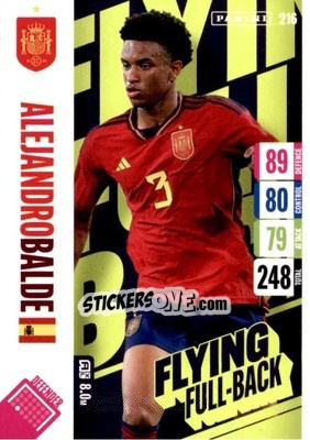 Sticker Alejandro Balde - England 2024 Tournament Edition. Adrenalyn XL
 n. 216 - Panini