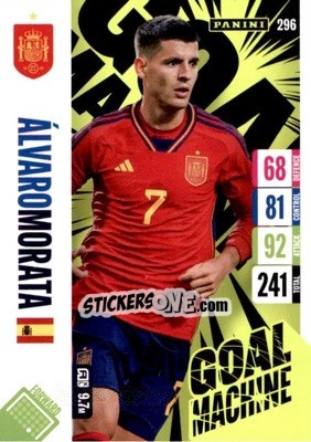 Figurina Alvaro Morata - England 2024 Tournament Edition. Adrenalyn XL
 n. 296 - Panini