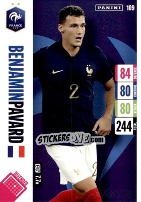 Sticker Benjamin Pavard - England 2024 Tournament Edition. Adrenalyn XL
 n. 109 - Panini