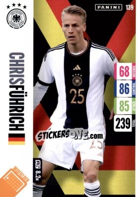 Sticker Chris Führich - England 2024 Tournament Edition. Adrenalyn XL
 n. 139 - Panini
