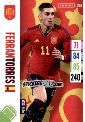 Cromo Ferran Torres - England 2024 Tournament Edition. Adrenalyn XL
 n. 205 - Panini