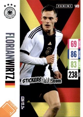 Cromo Florian Wirtz - England 2024 Tournament Edition. Adrenalyn XL
 n. 149 - Panini