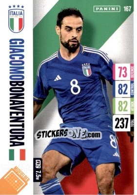 Cromo Giacomo Bonaventura - England 2024 Tournament Edition. Adrenalyn XL
 n. 167 - Panini