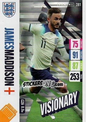 Sticker James Maddison - England 2024 Tournament Edition. Adrenalyn XL
 n. 281 - Panini