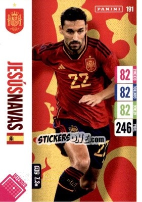 Cromo Jesus Navas - England 2024 Tournament Edition. Adrenalyn XL
 n. 191 - Panini