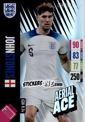 Sticker John Stones - England 2024 Tournament Edition. Adrenalyn XL
 n. 235 - Panini