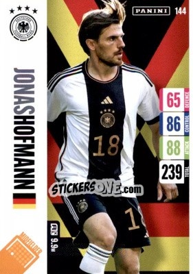Sticker Jonas Hofmann - England 2024 Tournament Edition. Adrenalyn XL
 n. 144 - Panini