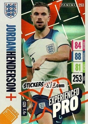 Sticker Jordan Henderson - England 2024 Tournament Edition. Adrenalyn XL
 n. 253 - Panini