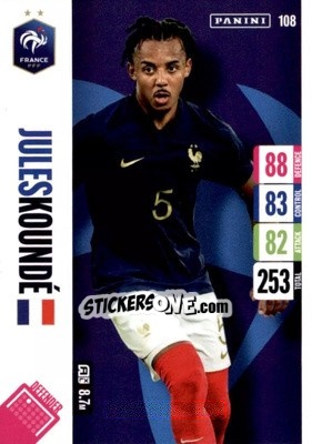 Sticker Jules Kounde - England 2024 Tournament Edition. Adrenalyn XL
 n. 108 - Panini
