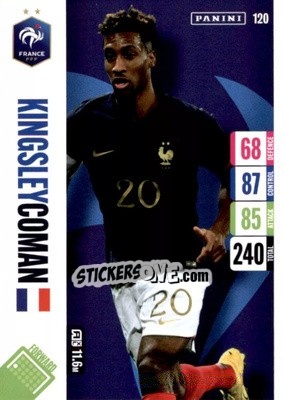 Sticker Kingsley Coman - England 2024 Tournament Edition. Adrenalyn XL
 n. 120 - Panini