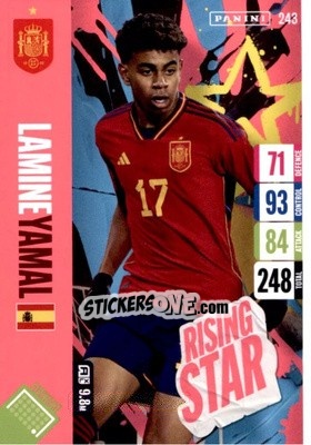 Figurina Lamine Yamal - England 2024 Tournament Edition. Adrenalyn XL
 n. 243 - Panini