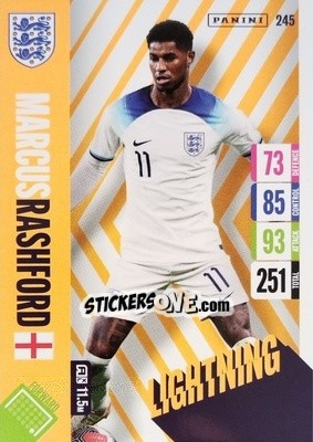 Sticker Marcus Rashford - England 2024 Tournament Edition. Adrenalyn XL
 n. 245 - Panini