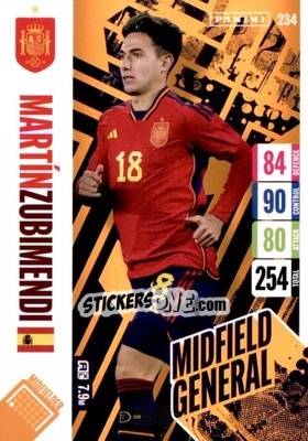 Sticker Martin Zubimendi - England 2024 Tournament Edition. Adrenalyn XL
 n. 234 - Panini